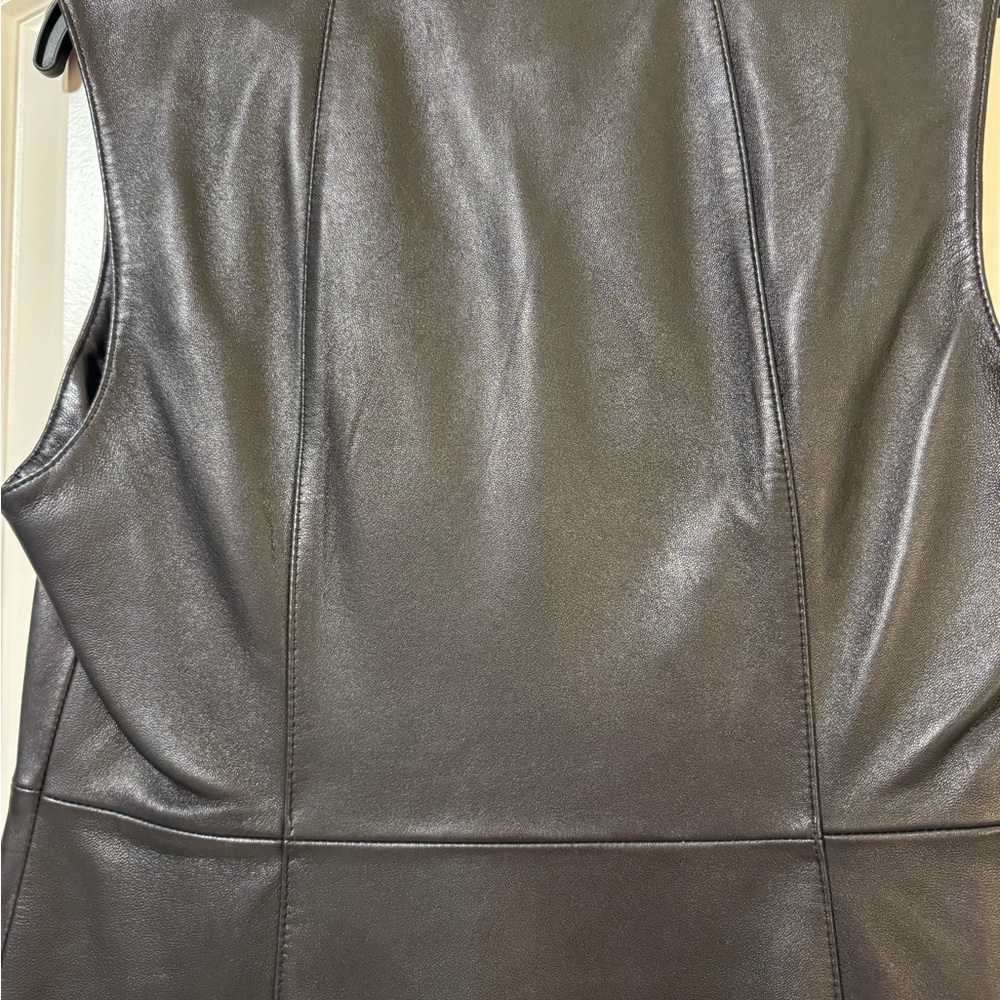 ✨ Brand New Ladies ANTONIO MELANI Black Leather Dress size 10 ✨ - Picture 10 of 16